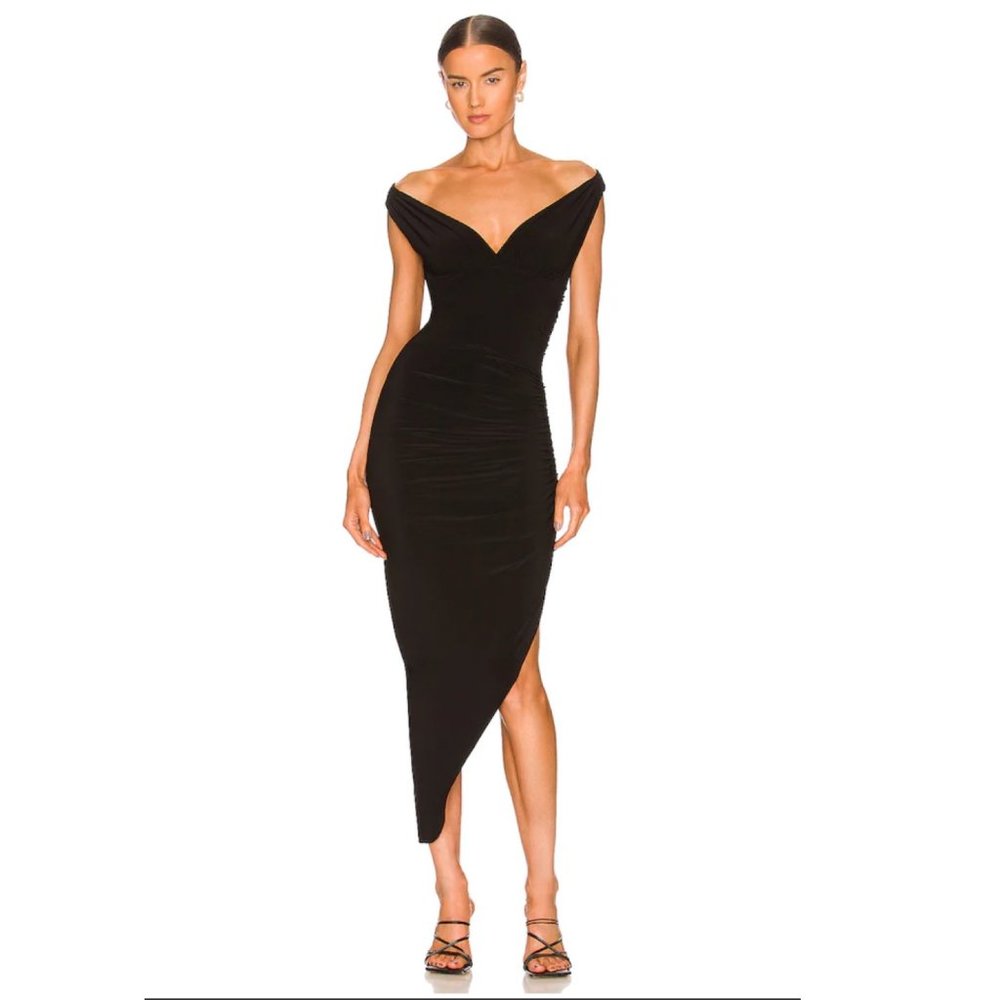Norma Kamali Tara Side Drape Gown
